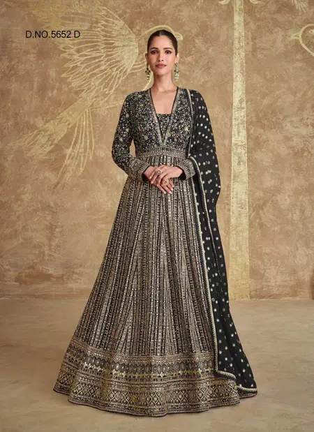 Royal Gold By Sayuri Heavy Gerogette With Embroidery Work Gown Wholesale Clothing Suppliers In India
